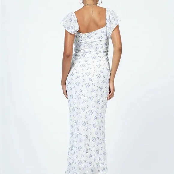 Princess Polly Hera Maxi Dress White Floral Sz 0 - Picture 2 of 10